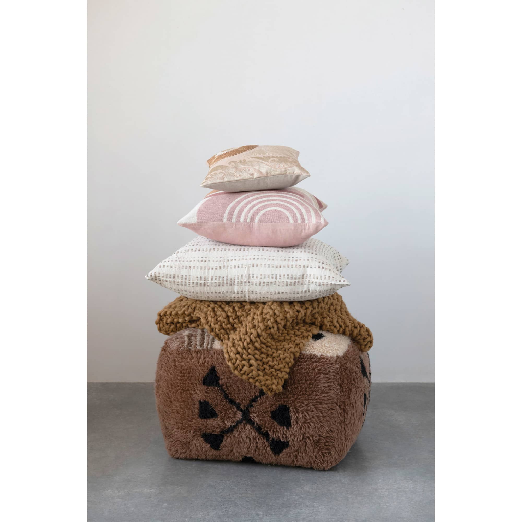 Hello Honey® Cotton Embroidered Suzani Pillow With Chambray Back